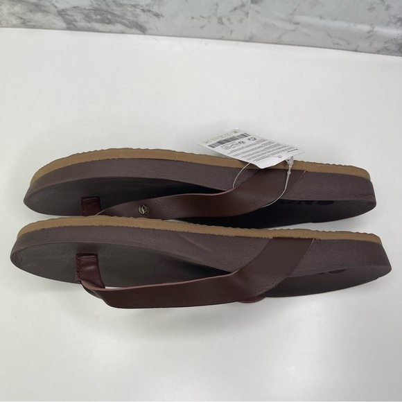 ONCAI Womens Flip Flops Comfortable Leather Strap Thong Sandal Brown Size 10 - Picture 6 of 11